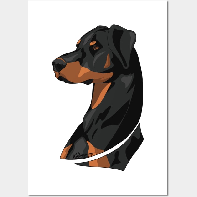 Doberman Portrait Wall Art by Orianartistic